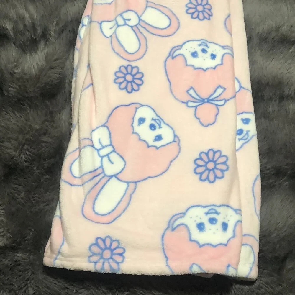 Monchhichi & Chimutan Pink Soft Plush Throw Blanket 50”x70” (127cmx178cm)